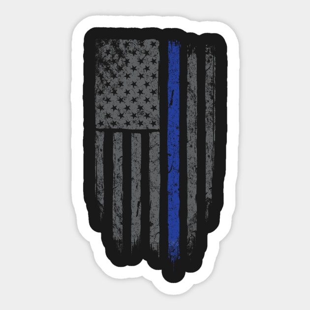 thin Blue Line Sticker by MindsparkCreative